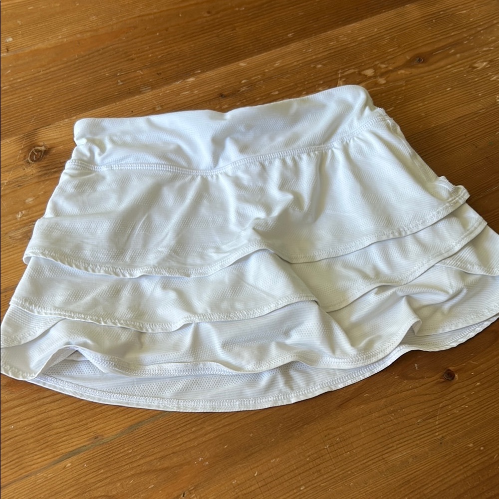 Athleta White Ruffled girls Skirt